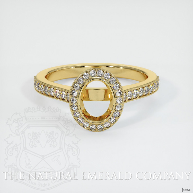 18K Yellow Gold Pave Ring Setting