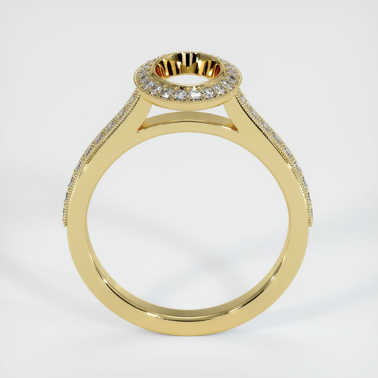 18K Yellow Gold Pave Ring Setting