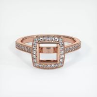 14K Rose Gold Pave Ring Setting Image
