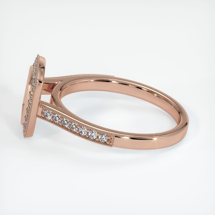 14K Rose Gold Pave Ring Setting