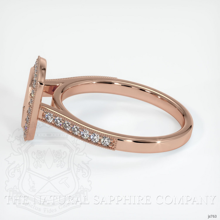 14K Rose Gold Pave Ring Setting