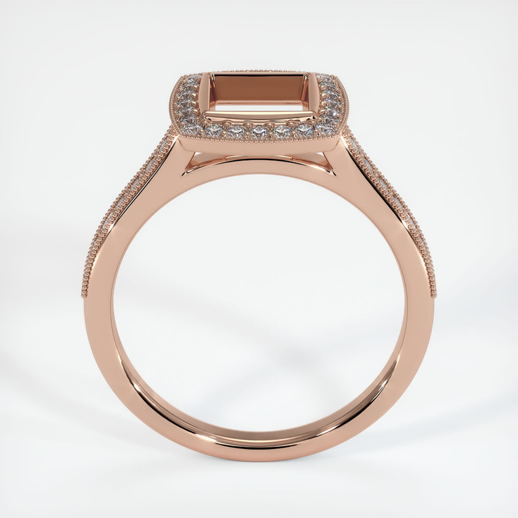 14K Rose Gold Pave Ring Setting