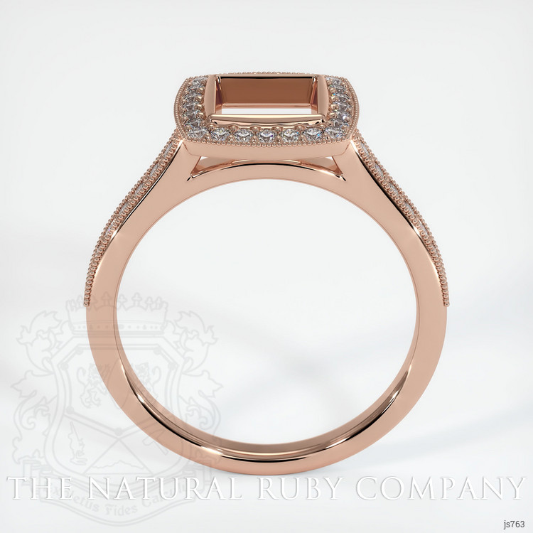 14K Rose Gold Pave Ring Setting