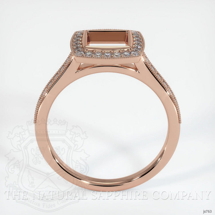 14K Rose Gold Pave Ring Setting