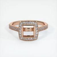 18K Rose Gold Pave Ring Setting Image