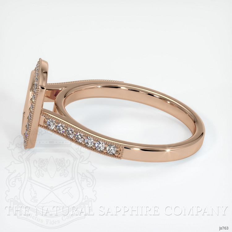 18K Rose Gold Pave Ring Setting
