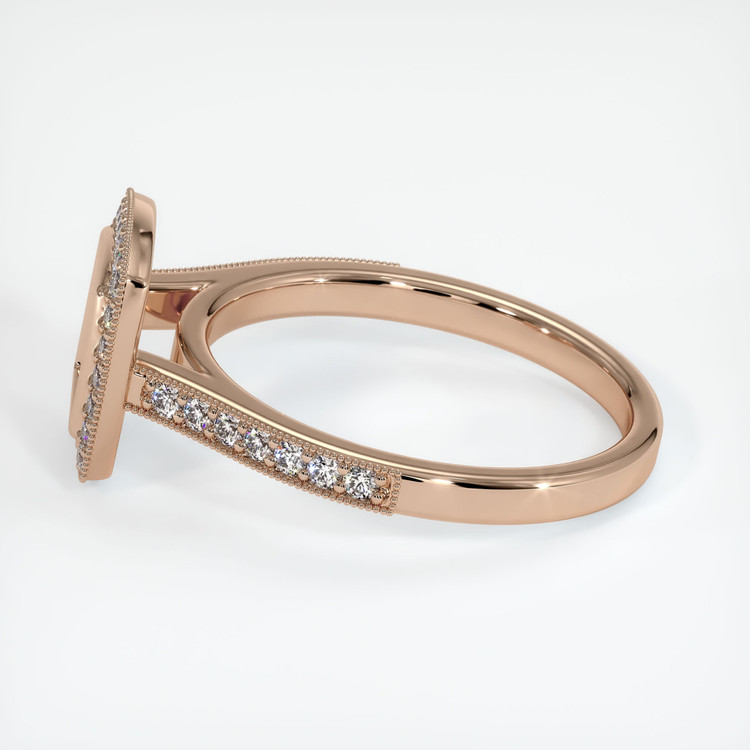 18K Rose Gold Pave Ring Setting