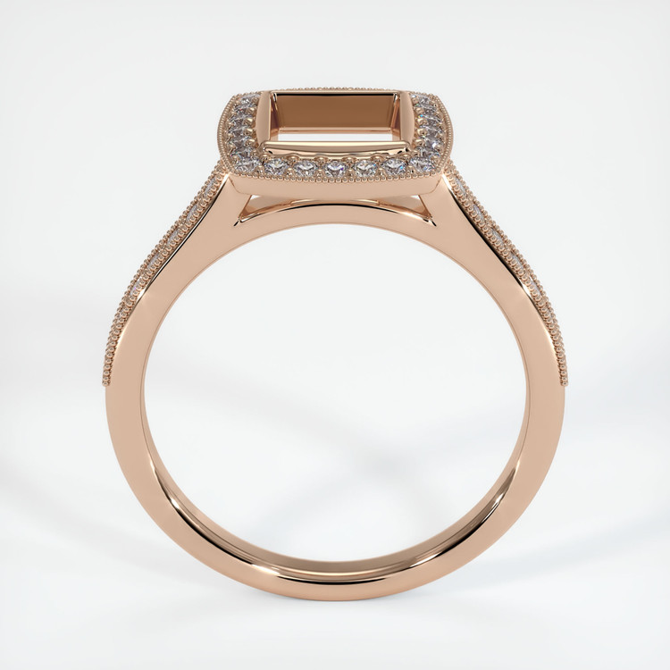 18K Rose Gold Pave Ring Setting