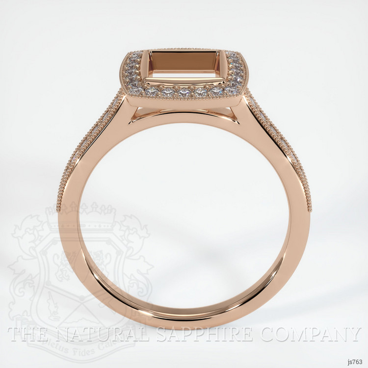 18K Rose Gold Pave Ring Setting
