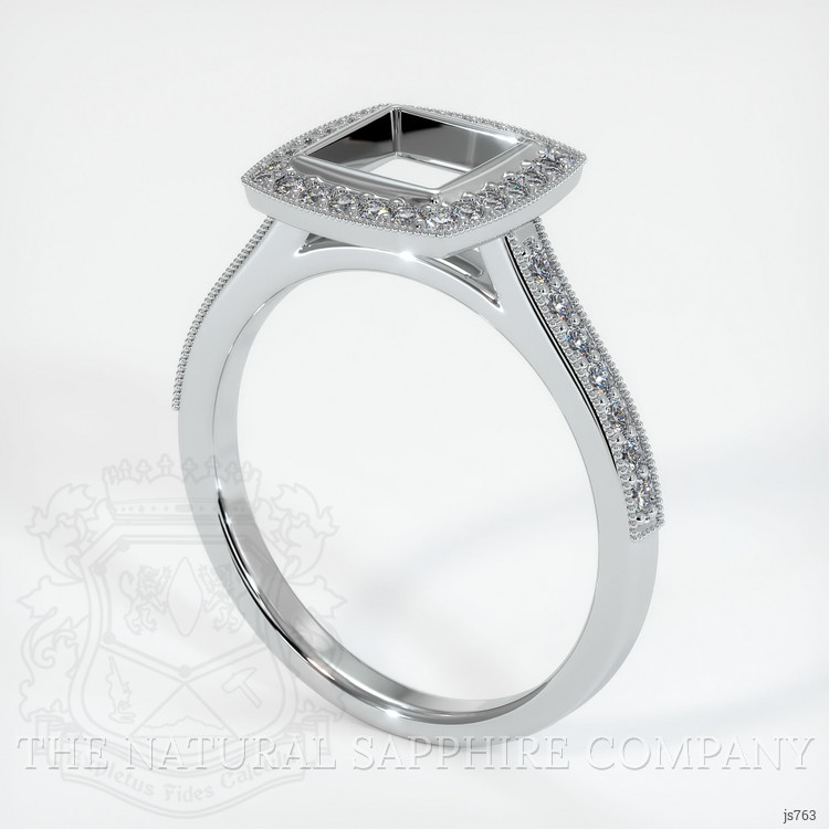 10K White Gold Pave Ring Setting