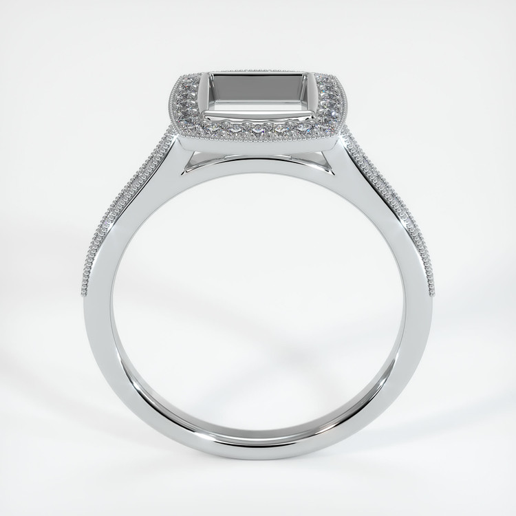 14K White Gold Pave Ring Setting