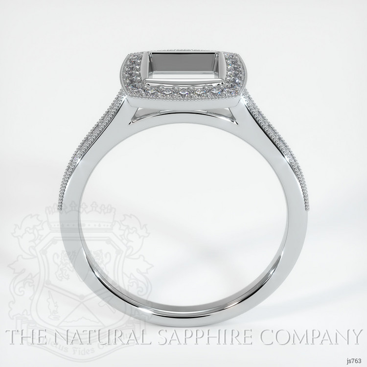 14K White Gold Pave Ring Setting