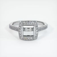 18K White Gold Pave Ring Setting Image