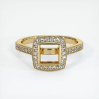 14K Yellow Gold Pave Ring Setting Image