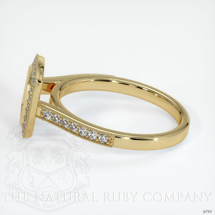14K Yellow Gold Pave Ring Setting