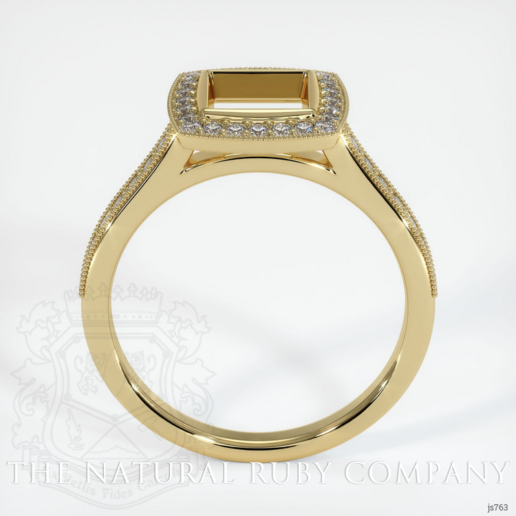 14K Yellow Gold Pave Ring Setting
