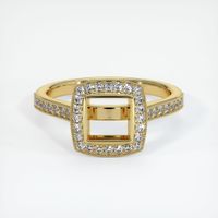 18K Yellow Gold Pave Ring Setting Image