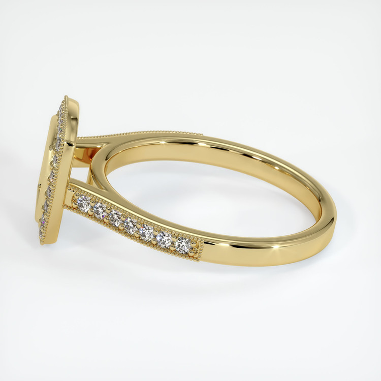 18K Yellow Gold Pave Ring Setting