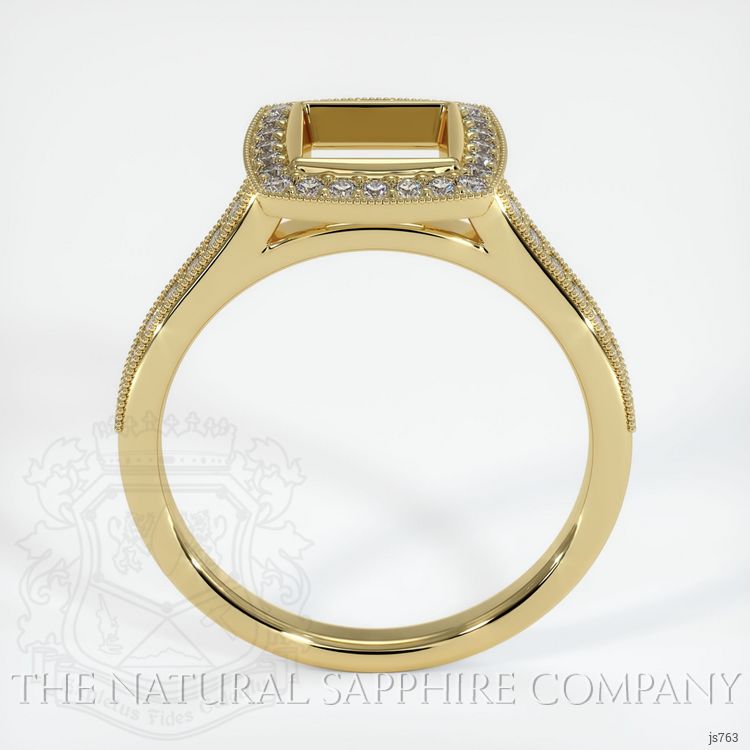 18K Yellow Gold Pave Ring Setting