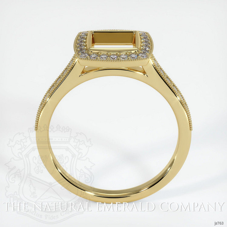 18K Yellow Gold Pave Ring Setting