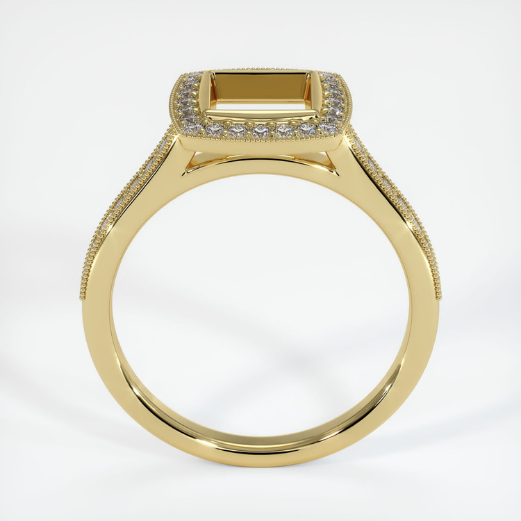 18K Yellow Gold Pave Ring Setting