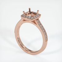 14K Rose Gold Pave Ring Setting Video