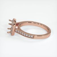 14K Rose Gold Pave Ring Setting Image