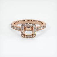18K Rose Gold Pave Ring Setting Image