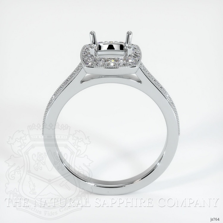 10K White Gold Pave Ring Setting