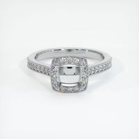 14K White Gold Pave Ring Setting Image