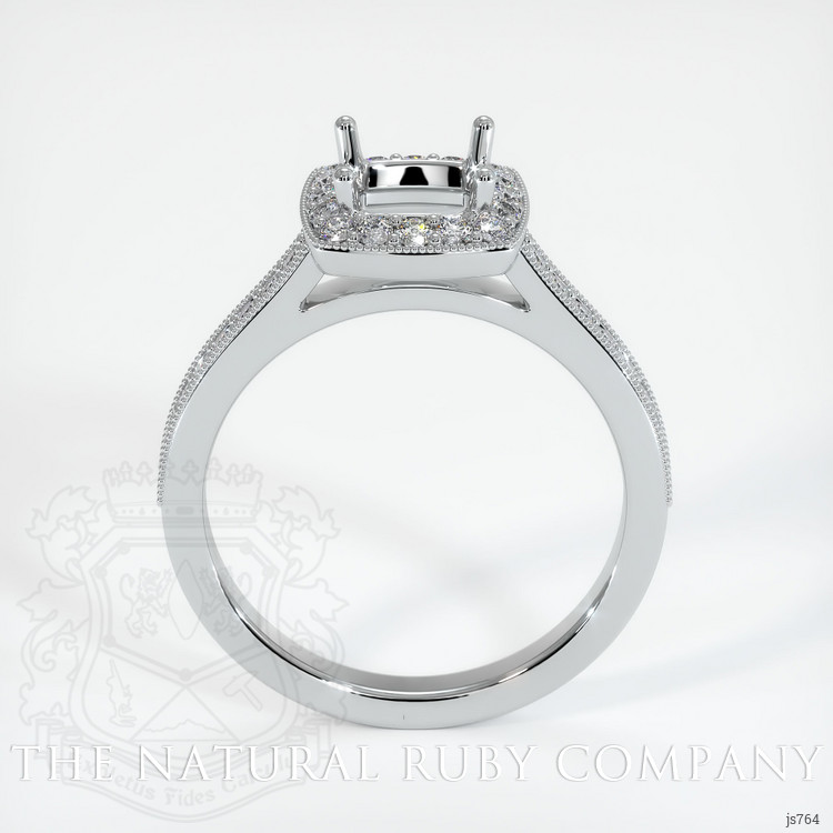 14K White Gold Pave Ring Setting