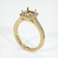 14K Yellow Gold Pave Ring Setting Video