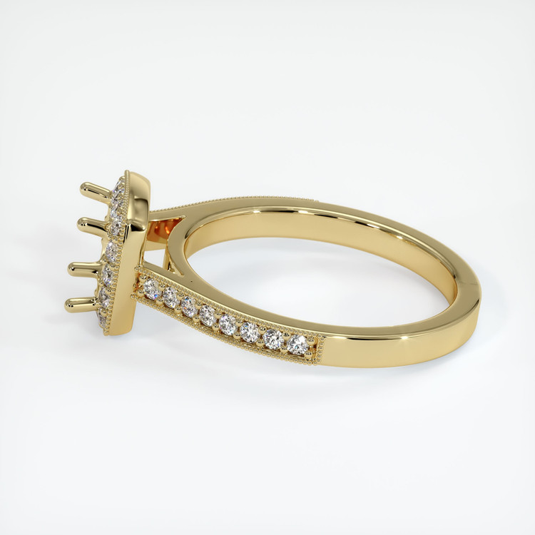 14K Yellow Gold Pave Ring Setting