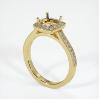 18K Yellow Gold Pave Ring Setting Video