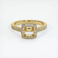 18K Yellow Gold Pave Ring Setting Image