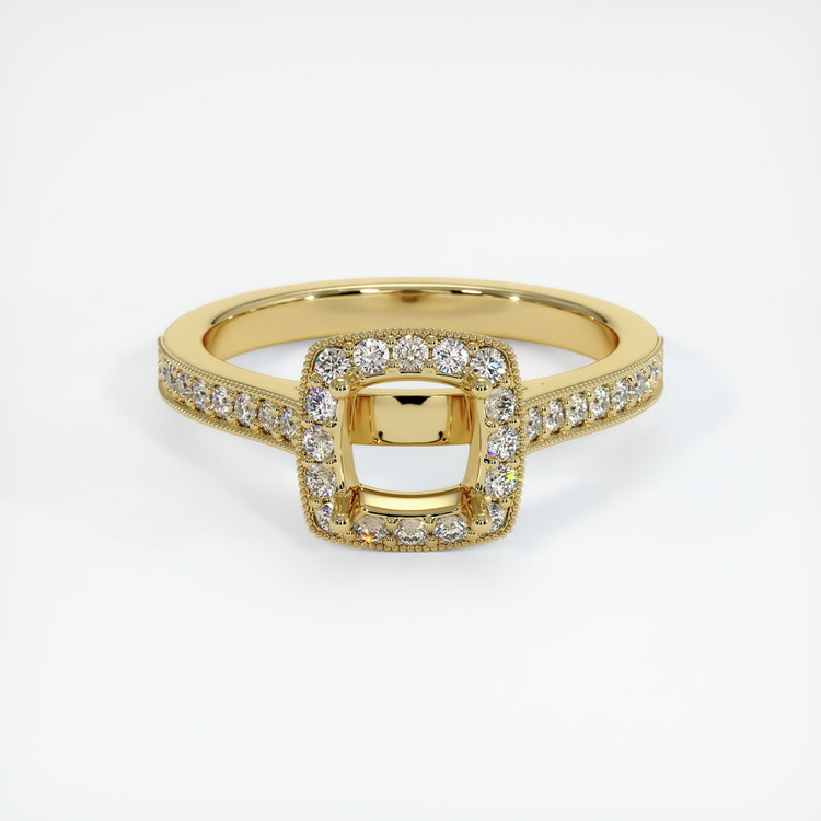 18K Yellow Gold Pave Ring Setting