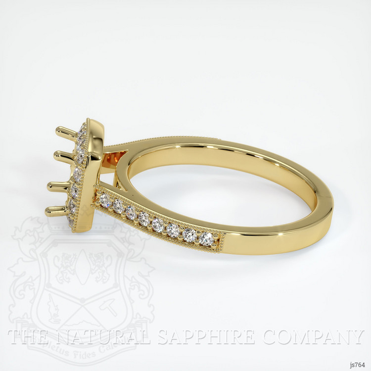 18K Yellow Gold Pave Ring Setting