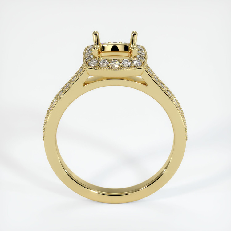 18K Yellow Gold Pave Ring Setting