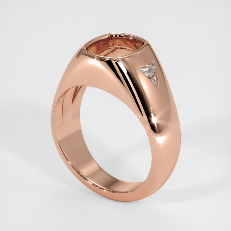 14K Rose Gold Men's Ring Setting