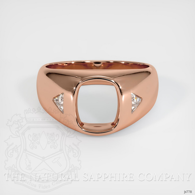14K Rose Gold Men's Ring Setting