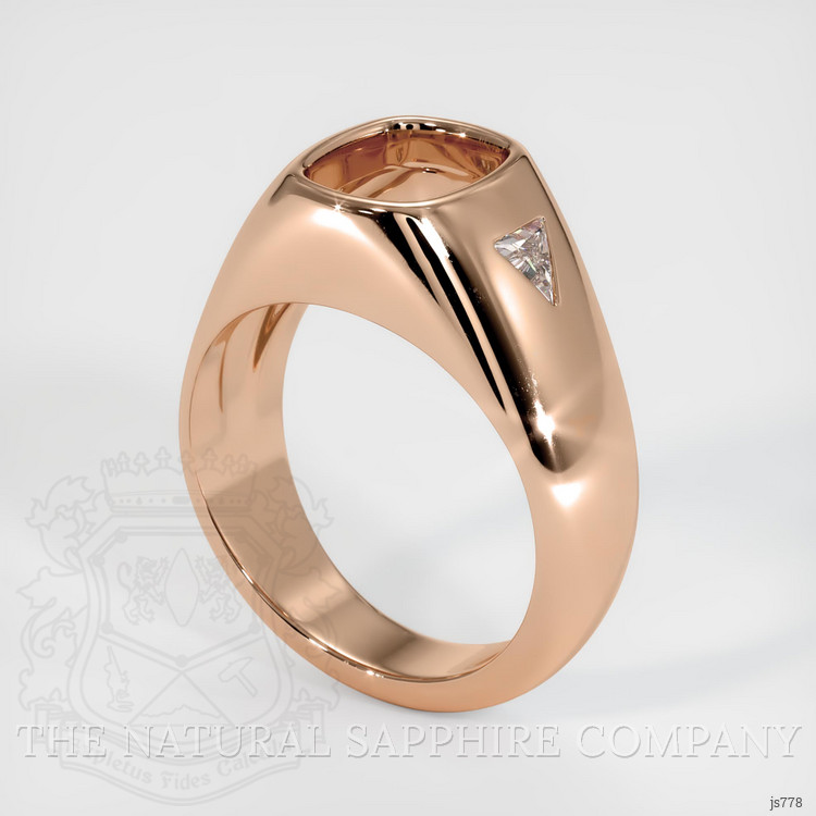 18K Rose Gold Men's Ring Setting