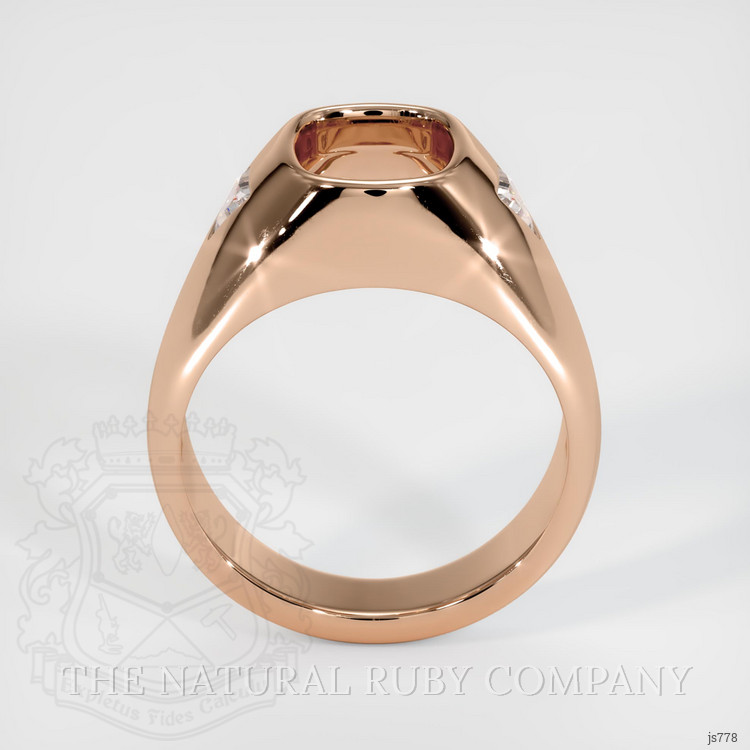 18K Rose Gold Men's Ring Setting