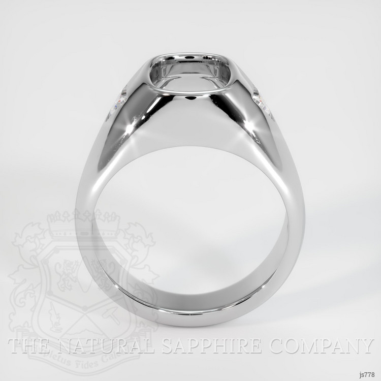 10K White Gold Men's Ring Setting