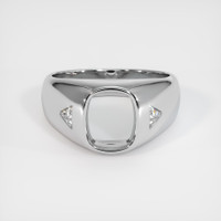 14K White Gold Men's Ring Setting Image