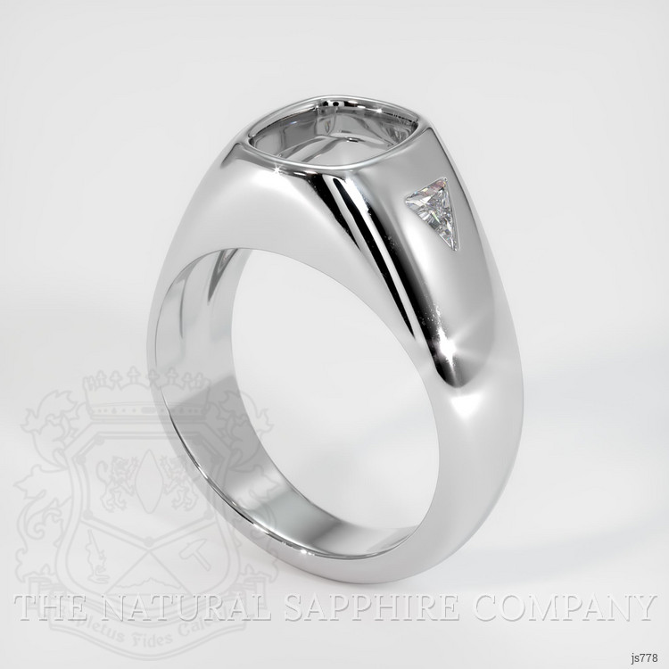18K White Gold Men's Ring Setting