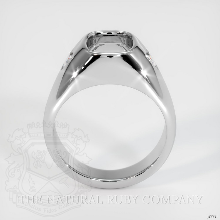 18K White Gold Men's Ring Setting