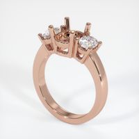 14K Rose Gold Three Stone Ring Setting Video