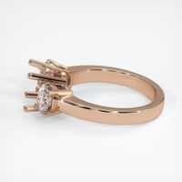 18K Rose Gold Three Stone Ring Setting Image