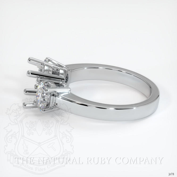 Silver Three Stone Ring Setting