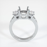 10K White Gold Three Stone Ring Setting Image